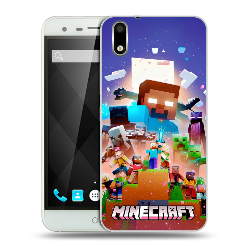 Пластиковый чехол на Ulefone Paris с принтом Майнкрафт Minecraft Пластиковый чехол на Ulefone Paris с принтом Майнкрафт Minecraft