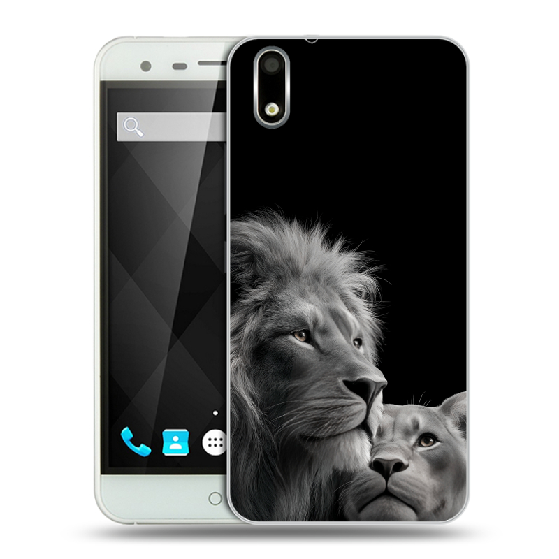 Пластиковый чехол на Ulefone Paris с принтом Лев кошки Пластиковый чехол на Ulefone Paris с принтом Лев кошки