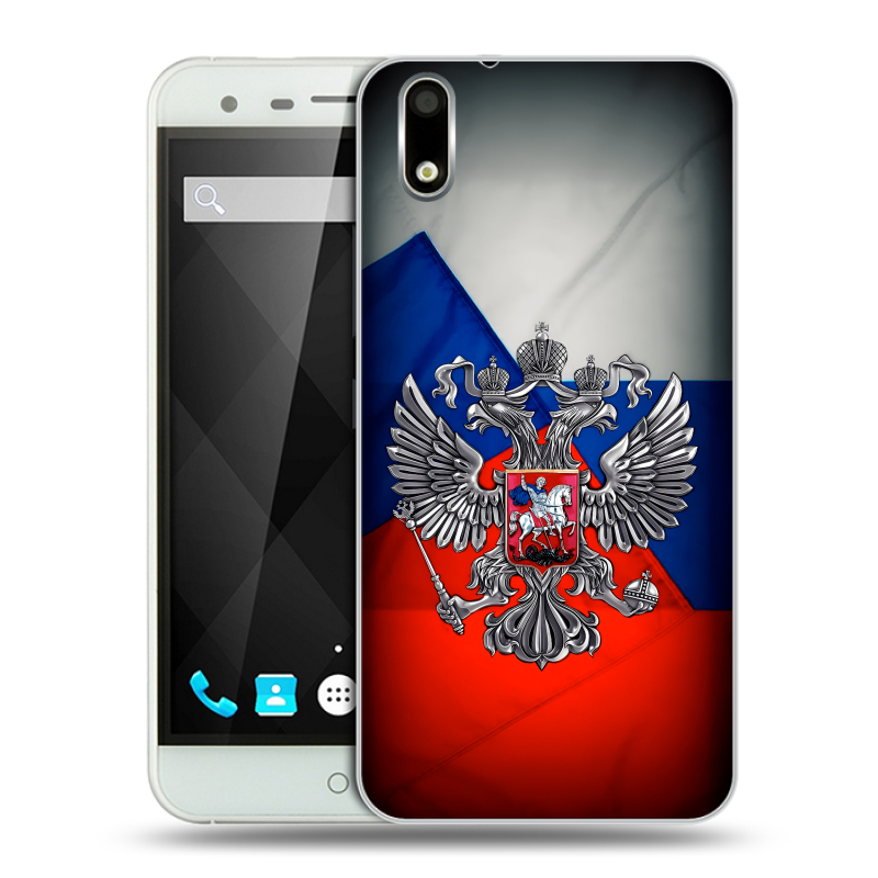 Пластиковый чехол на Ulefone Paris с принтом Флаг России Пластиковый чехол на Ulefone Paris с принтом Флаг России
