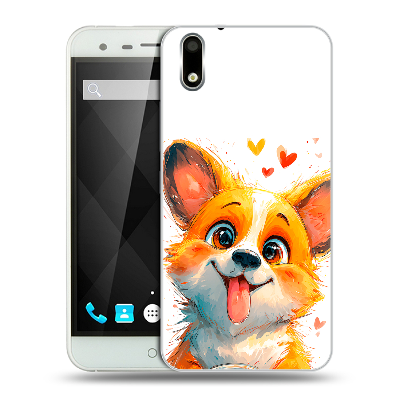 Пластиковый чехол на Ulefone Paris с принтом корги Пластиковый чехол на Ulefone Paris с принтом корги