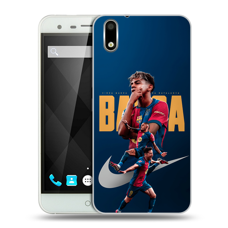 Пластиковый чехол на Ulefone Paris с принтом Барселона Barca Yamal Пластиковый чехол на Ulefone Paris с принтом Барселона Barca Yamal