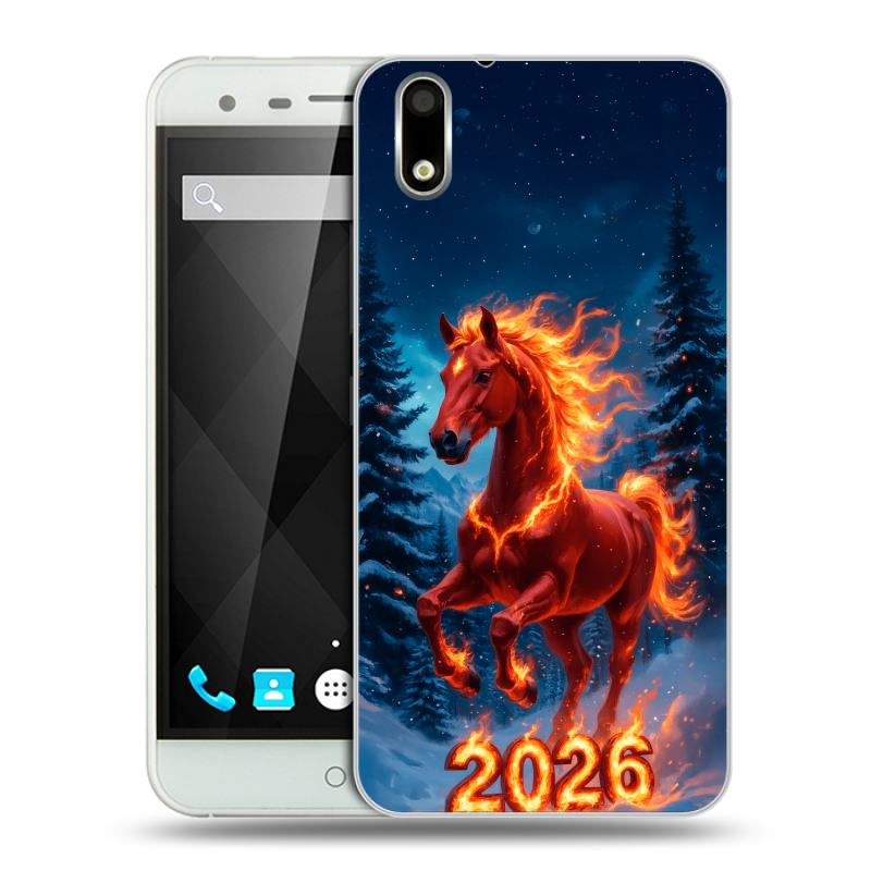 Пластиковый чехол на Ulefone Paris с принтом Новый год коня Пластиковый чехол на Ulefone Paris с принтом Новый год коня