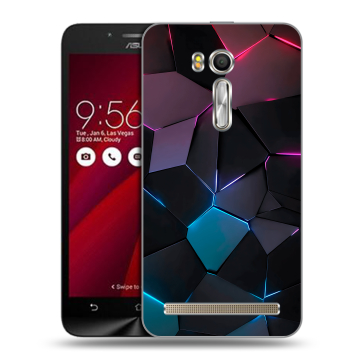 Пластиковый чехол на ASUS ZenFone Go 5.5 с принтом Геометрия неона