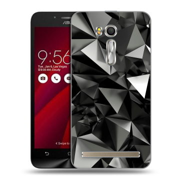 Пластиковый чехол на ASUS ZenFone Go 5.5 с принтом Черные кристаллы