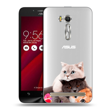 Пластиковый чехол на ASUS ZenFone Go 5.5 с принтом Кошки