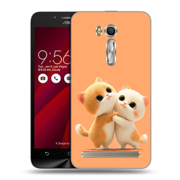 Пластиковый чехол на ASUS ZenFone Go 5.5 с принтом Милые котики