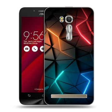 Пластиковый чехол на ASUS ZenFone Go 5.5 с принтом Абстракция неон