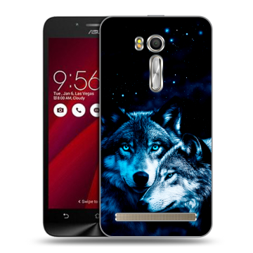 Пластиковый чехол на ASUS ZenFone Go 5.5 с принтом Волки