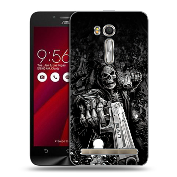 Пластиковый чехол на ASUS ZenFone Go 5.5 с принтом Скелет