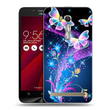 Пластиковый чехол на ASUS Zenfone Go 5.5 с принтом Бабочки Пластиковый чехол на ASUS Zenfone Go 5.5 с принтом Бабочки