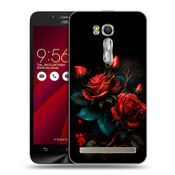 Пластиковый чехол на ASUS Zenfone Go 5.5 с принтом Розы красные Пластиковый чехол на ASUS Zenfone Go 5.5 с принтом Розы красные