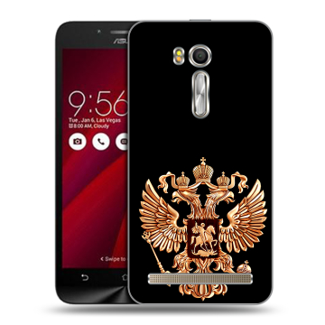 Пластиковый чехол на ASUS Zenfone Go 5.5 с принтом Герб России золотой Пластиковый чехол на ASUS Zenfone Go 5.5 с принтом Герб России золотой