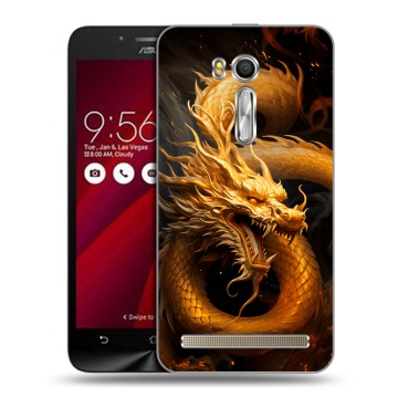 Пластиковый чехол на ASUS Zenfone Go 5.5 с принтом Золотой дракон Пластиковый чехол на ASUS Zenfone Go 5.5 с принтом Золотой дракон