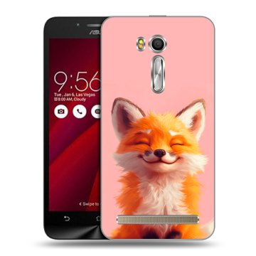 Пластиковый чехол на ASUS Zenfone Go 5.5 с принтом милая лиса Пластиковый чехол на ASUS Zenfone Go 5.5 с принтом милая лиса