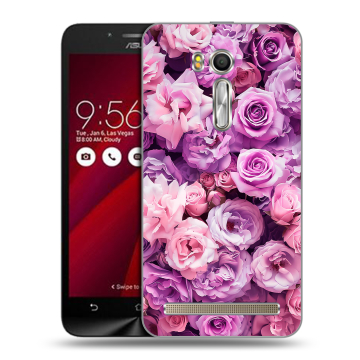 Пластиковый чехол на ASUS Zenfone Go 5.5 с принтом лавандовые розы