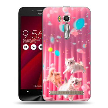 Пластиковый чехол на ASUS Zenfone Go 5.5 с принтом милые котики