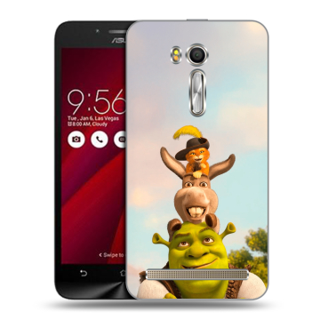 Пластиковый чехол на ASUS Zenfone Go 5.5 с принтом Шрек Shrek