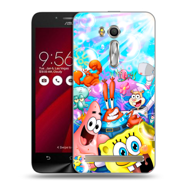 Пластиковый чехол на ASUS Zenfone Go 5.5 с принтом спанчбоб спанч боб Пластиковый чехол на ASUS Zenfone Go 5.5 с принтом спанчбоб спанч боб