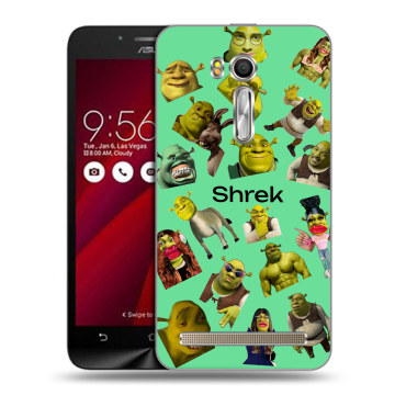 Пластиковый чехол на ASUS Zenfone Go 5.5 с принтом Шрек Shrek