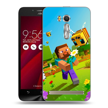 Пластиковый чехол на ASUS Zenfone Go 5.5 с принтом Майнкрафт Minecraft