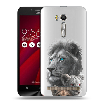 Пластиковый чехол на ASUS Zenfone Go 5.5 с принтом Львы