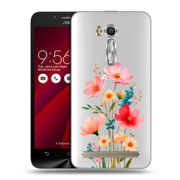 Пластиковый чехол на ASUS Zenfone Go 5.5 с принтом Цветы