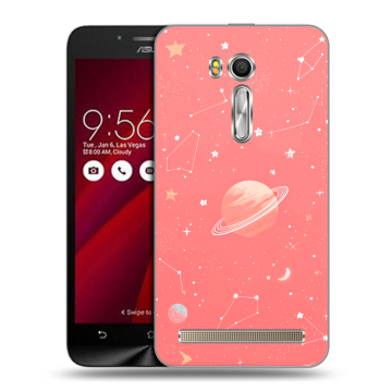 Пластиковый чехол на ASUS Zenfone Go 5.5 с принтом Розовый космос