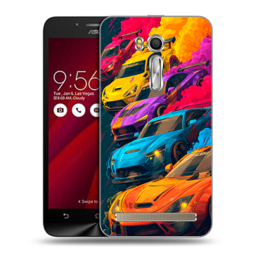 Пластиковый чехол на ASUS Zenfone Go 5.5 с принтом Тачки