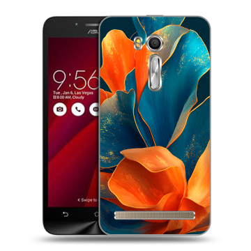 Пластиковый чехол на ASUS Zenfone Go 5.5 с принтом Цветы