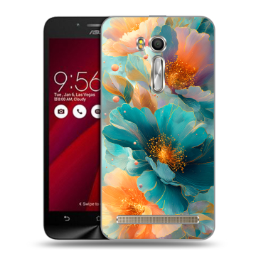 Пластиковый чехол на ASUS Zenfone Go 5.5 с принтом Цветы
