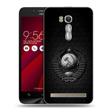 Пластиковый чехол на ASUS Zenfone Go 5.5 с принтом Герб Флаг СССР