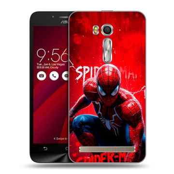 Пластиковый чехол на ASUS Zenfone Go 5.5 с принтом Spiderman Человек паук Пластиковый чехол на ASUS Zenfone Go 5.5 с принтом Spiderman Человек паук