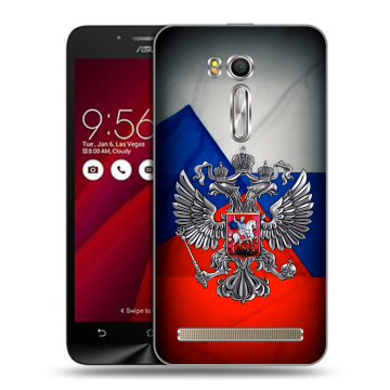 Пластиковый чехол на ASUS Zenfone Go 5.5 с принтом Флаг России Пластиковый чехол на ASUS Zenfone Go 5.5 с принтом Флаг России