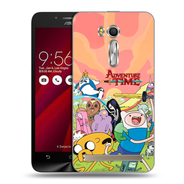 Пластиковый чехол на ASUS Zenfone Go 5.5 с принтом Adventure time Время приключений