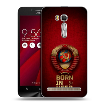Пластиковый чехол на ASUS Zenfone Go 5.5 с принтом Флаг Герб СССР