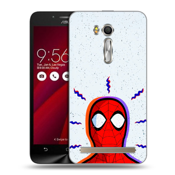 Пластиковый чехол на ASUS Zenfone Go 5.5 с принтом Spiderman Человек паук