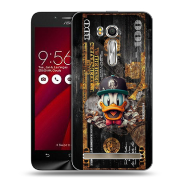 Пластиковый чехол на ASUS Zenfone Go 5.5 с принтом Дональд Дак Доллар Пластиковый чехол на ASUS Zenfone Go 5.5 с принтом Дональд Дак Доллар