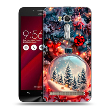 Пластиковый чехол на ASUS Zenfone Go 5.5 с принтом Новый год Пластиковый чехол на ASUS Zenfone Go 5.5 с принтом Новый год