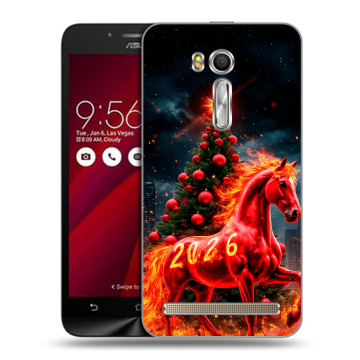Пластиковый чехол на ASUS Zenfone Go 5.5 с принтом Новый год Пластиковый чехол на ASUS Zenfone Go 5.5 с принтом Новый год