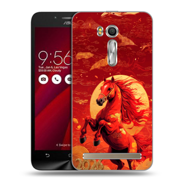 Пластиковый чехол на ASUS Zenfone Go 5.5 с принтом Новый год Пластиковый чехол на ASUS Zenfone Go 5.5 с принтом Новый год