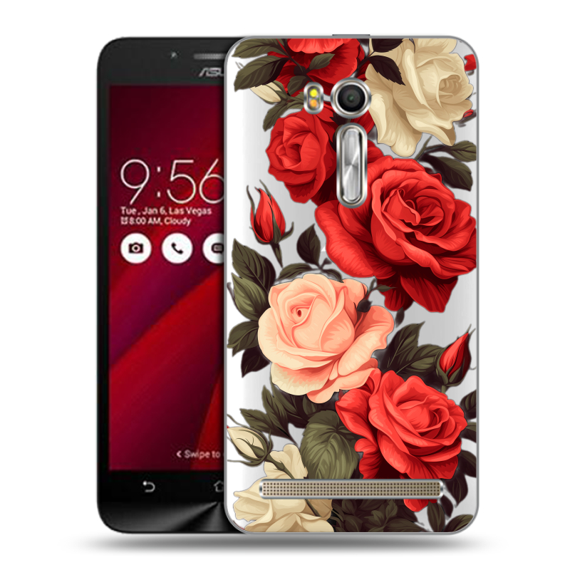 Пластиковый чехол на ASUS Zenfone Go 5.5 с принтом Розы Пластиковый чехол на ASUS Zenfone Go 5.5 с принтом Розы