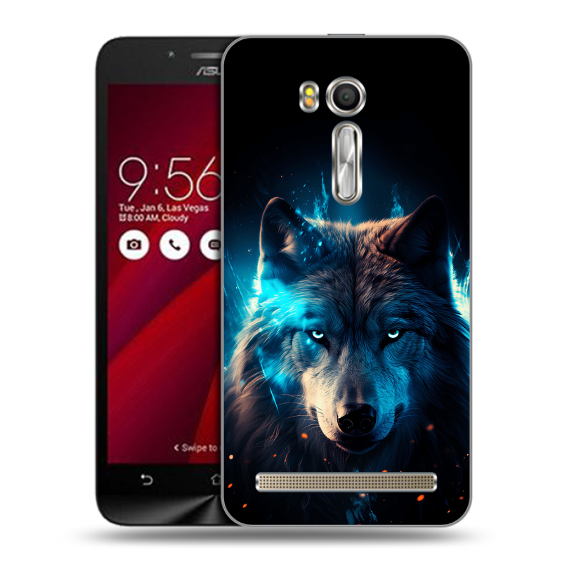 Пластиковый чехол на ASUS Zenfone Go 5.5 с принтом Волк ночной Пластиковый чехол на ASUS Zenfone Go 5.5 с принтом Волк ночной