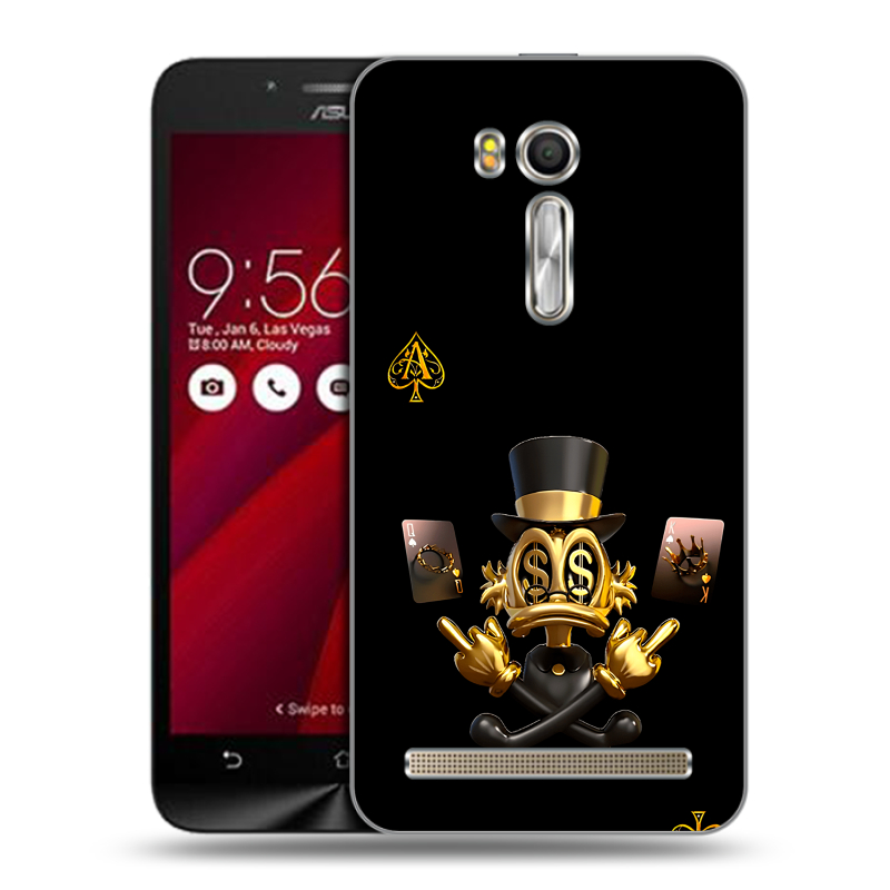Пластиковый чехол на ASUS Zenfone Go 5.5 с принтом Золотой скрудж макдак Пластиковый чехол на ASUS Zenfone Go 5.5 с принтом Золотой скрудж макдак