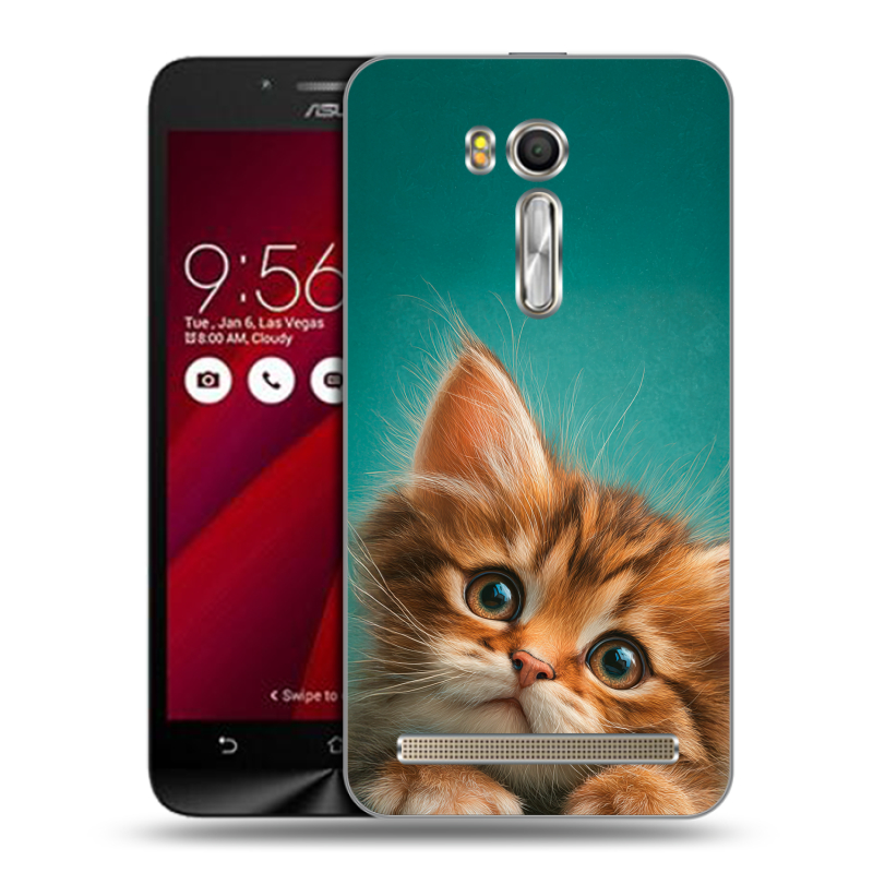 Пластиковый чехол на ASUS Zenfone Go 5.5 с принтом котенок Пластиковый чехол на ASUS Zenfone Go 5.5 с принтом котенок