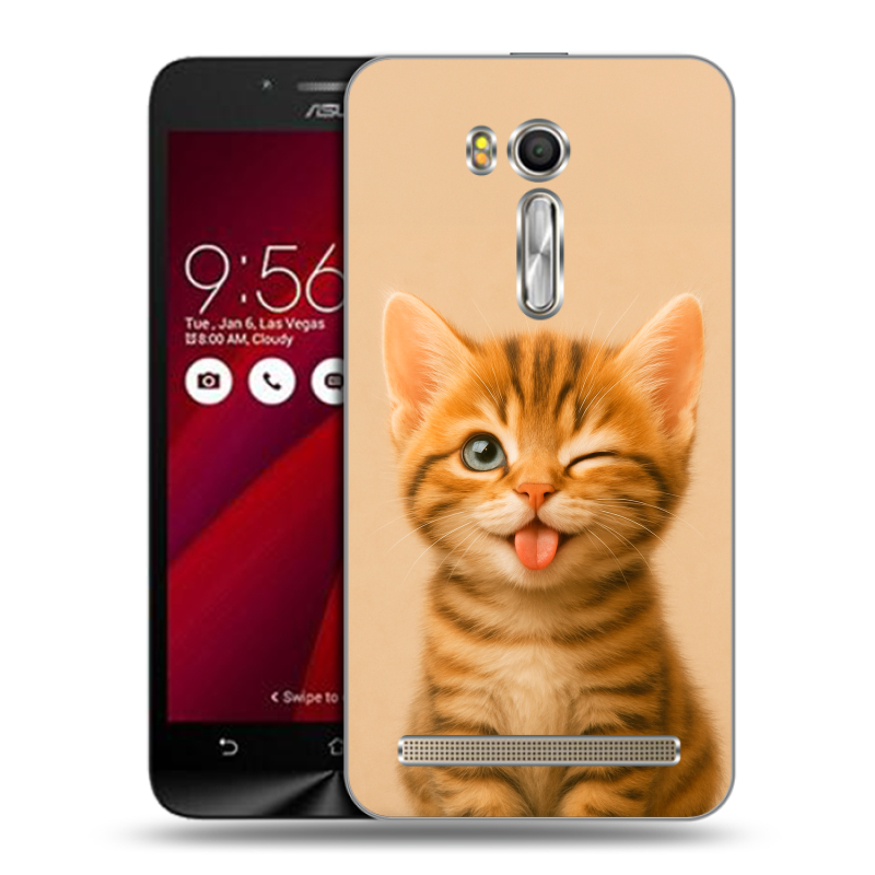 Пластиковый чехол на ASUS Zenfone Go 5.5 с принтом котенок Пластиковый чехол на ASUS Zenfone Go 5.5 с принтом котенок