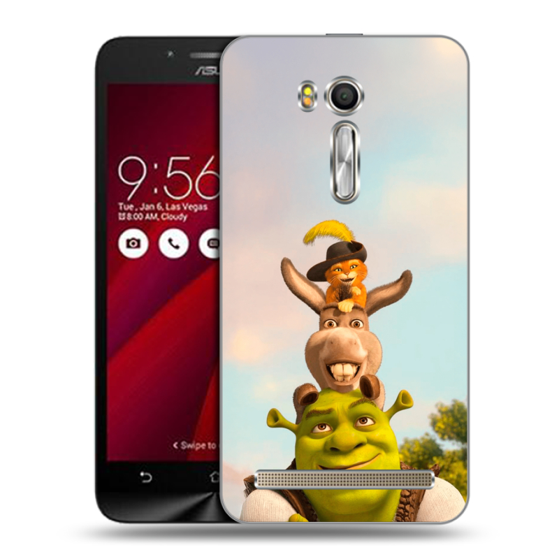 Пластиковый чехол на ASUS Zenfone Go 5.5 с принтом Шрек Shrek Пластиковый чехол на ASUS Zenfone Go 5.5 с принтом Шрек Shrek