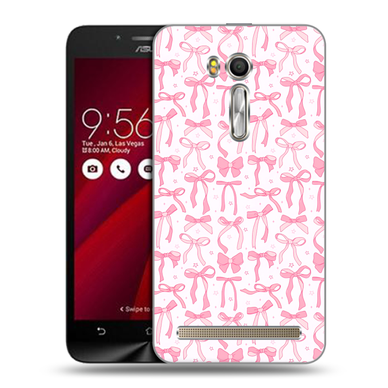 Пластиковый чехол на ASUS Zenfone Go 5.5 с принтом Розовые бантики Пластиковый чехол на ASUS Zenfone Go 5.5 с принтом Розовые бантики