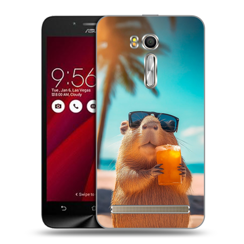 Пластиковый чехол на ASUS Zenfone Go 5.5 с принтом Капибара Пластиковый чехол на ASUS Zenfone Go 5.5 с принтом Капибара