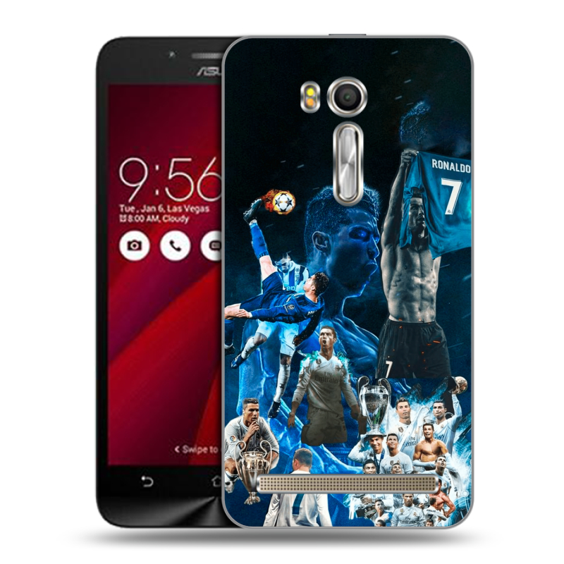 Пластиковый чехол на ASUS Zenfone Go 5.5 с принтом Реал Роналдо Пластиковый чехол на ASUS Zenfone Go 5.5 с принтом Реал Роналдо