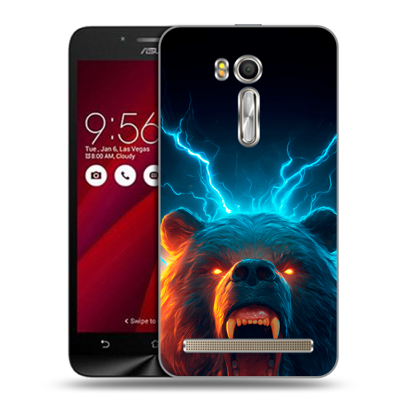 Пластиковый чехол на ASUS Zenfone Go 5.5 с принтом Медведь Пластиковый чехол на ASUS Zenfone Go 5.5 с принтом Медведь